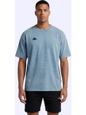 Kappa Jona Tshirt Erkek Mavi Oversize Tişört