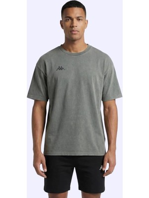 Kappa Jona Tshirt Erkek Antrasit Oversize Tişört