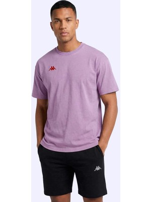 Kappa Jona Tshirt Erkek Mor Oversize Tişört