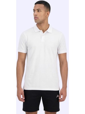 Kappa Fausto Erkek Beyaz Regular Polo Yaka Tişört