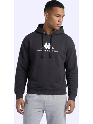Kappa Fontado Hodie Erkek Siyah Regular Hoodie