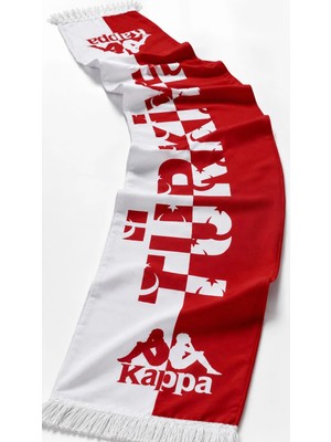 Kappa Altira Unisex Beyaz-Kırmızı Atkı