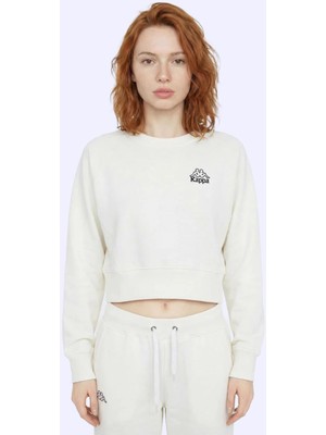 Kappa Logo Cindyna Kadın Ekru  Regular Sweatshirt