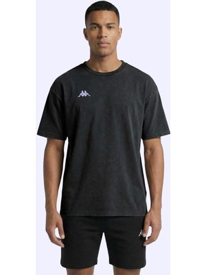 Kappa Jona Tshirt Erkek Siyah Oversize Tişört