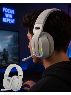 Kablosuz Bluetooth Kulaklık Rgb Işıklı Mikrofonlu Stereo Kulaküstü Kulaklık