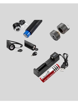 Küçük Hazine Uzun Mesafe Görünürlüklü Yeşil Lazer Pointer Şarjlı