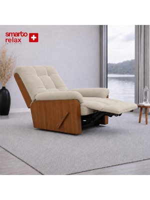 Smarto Relax Ticino Manuel TV Koltuğu Ahşap Yan Panelli Polyester Kumaş Baba Koltuğu