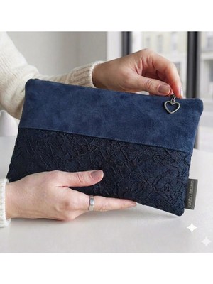 Ju Yaratıcı Tasarım  Kadın Portföy & Clutch Çanta Lacivert