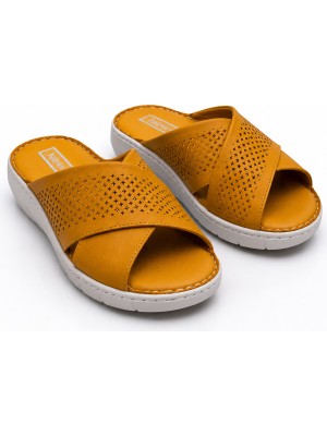 Patron Shoes Hakiki Deri Kadın Terlik Ortopedik Taban Günlük Rahat Şık Tasarım