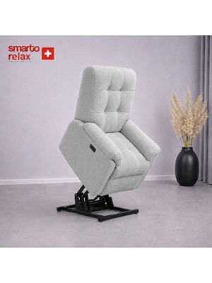 Smarto Relax Porto Liftli TV Koltuğu Çift Motorlu Elektrikli Hasta Koltuğu Polyester Kumaş Baba Koltuğu