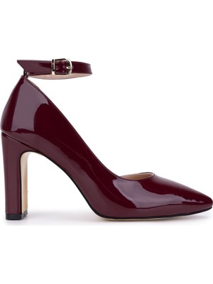 Tamer Tanca Kadın Suni Deri Bordo Rugan Topuklu & Stiletto Ayakkabı 828 319 Bn Ayk Y26 Bordo Rgn
