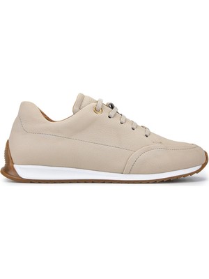 Tamer Tanca Kadın Hakiki Deri Bej Floter Sneakers & Spor Ayakkabı 937 9860 Bn Ayk Y26 Bej Fltr
