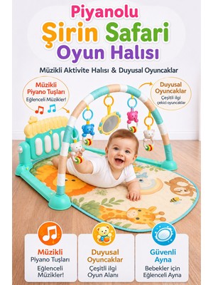 Hak-İş Oyuncak Piyanolu Sevimli Safari Oyun Halısı