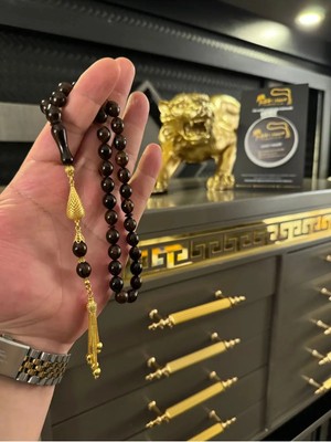 Premium Özel Üretim Katalin Tesbih 14 Ayar Altın Kaplama Özel Tasarım