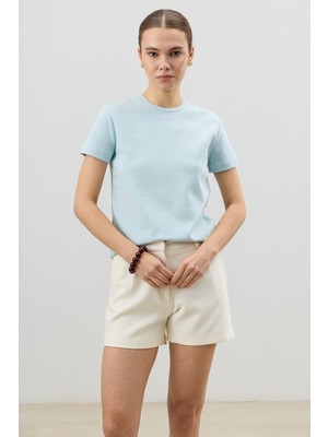 Antioch Bebe Mavi Basic Kadın T-Shirt
