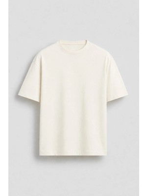 Antioch Ekru Pamuklu Erkek T-Shirt