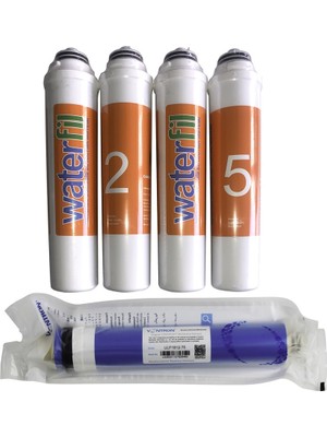Aquames - Puricom ve Waterlife Su Arıtma Cihazları Uyumlu Tak Çevir 5'li Filtre Seti