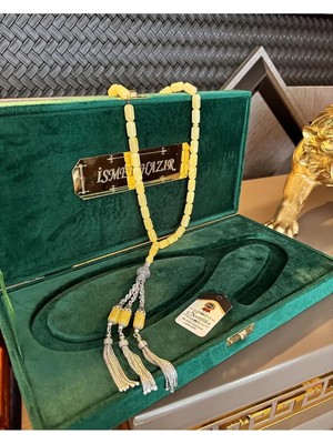 Koleksiyonluk Tesbih Cem Bülbül 44 Gr. Orjinal (Amber),(رمز الحصان) Tiğer Damla Kehribar Tesbih 999 Ayar Ağır Fizyon Gümüş