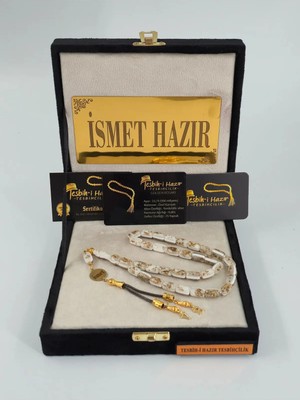 Kişiye Özel HARFLI24K Altın Parçacıklı Tesbih (Alkapa Püskül)
