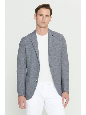 Altınyıldız Classics Slim Fit Dar Kesim Mono Yaka Desenli Blazer Ceket