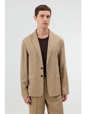Antioch Vizon Keten Karışımlı Erkek Blazer Ceket