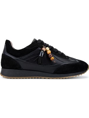 Tamer Tanca Kadın Hakiki Deri Siyah Sneakers & Spor Ayakkabı 488 5022 Bn Ayk Y26 Syh Dr/syh Suet