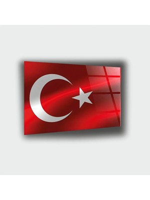 Alper Reklam Türk Bayrağı Cam Tablo