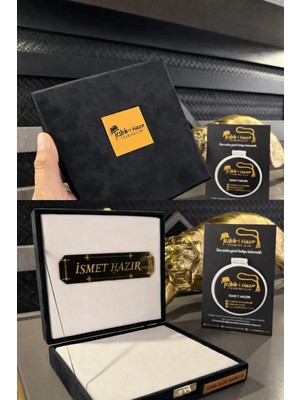 Premium Kişiye Özel Isimli Siyah Kadife Kutu