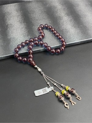 Özel Renk Kişiye Özel Harfli Tasarım Ateş-I Sıkma Kehribar Tesbih