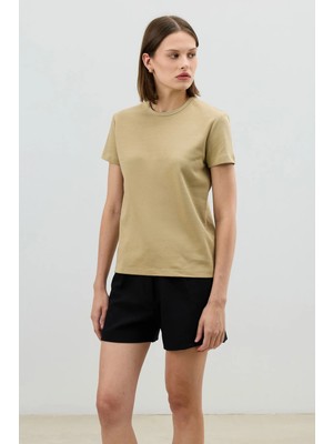 Antioch Haki Basic Kadın T-Shirt