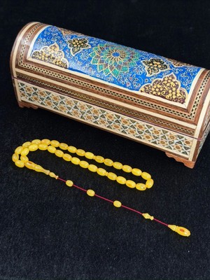 Objeden Patinli Sıkma Kehribar Sistem Püsküllü