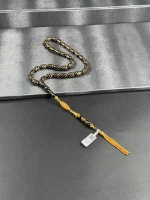 Premuim Master Series 14K Altın Işlemeli Erzurum Oltu Taşı Tesbih