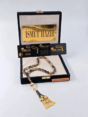 Kişiye Özel Isimli 24K Altın Parçacıklı Tesbih (Alkapa Püskül )