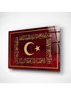 Alper Reklam Osmanlı Sancağı - Hilafet Sancağı Cam Tablo