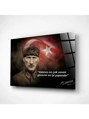 Alper Reklam Atatürk Cam Tablo
