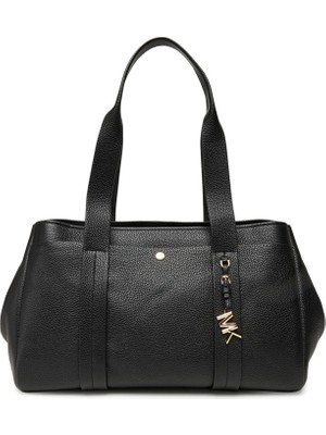 Michael Kors Kadın %100 Deri Marka Logo Aksesuar Detaylı Uzun Omuz Askılı Günlük Kullanıma Uygun Şık Görünüşlü Siyah Omuz Çantası 30T5G1ZT7L 001