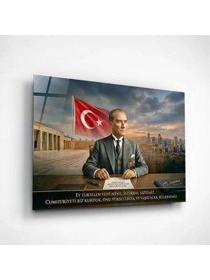 Alper Reklam Atatürk Cam Tablo