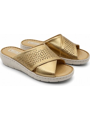 Patron Shoes Hakiki Deri Kadın Terlik Ortopedik Taban Günlük Rahat Şık Tasarım