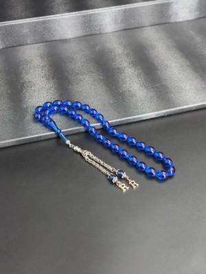 Beyzi Model Ateş Kehribar Tesbih Kişiye Özel Harfli Tasarım Püskül