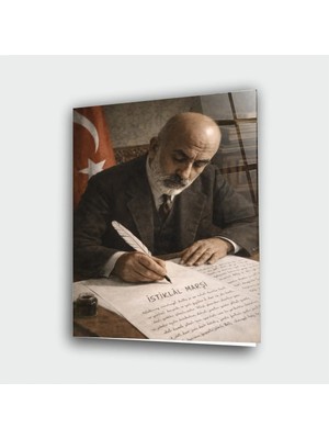 Alper Reklam Mehmet Akif Ersoy Cam Tablo