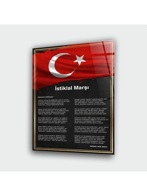 Alper Reklam Istiklal Marşı Cam Tablo