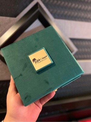 Premium Kişiye Özel Isimli Yeşil Kadife Kutu