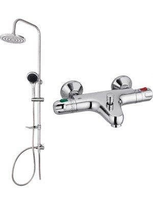 Gpd Termostatik Banyo Bataryası TBB01 ve Robot Duş Seti DST19-1