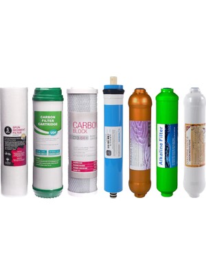 E-Water Sulook Su Arıtma Cihazı 7'li Filtre Seti Vontron Membranlı 4'lü Mineral Alkali Filtre