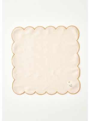 Bella Maison Daisy Scallop Kenar Peçete Bej (40X40 Cm)