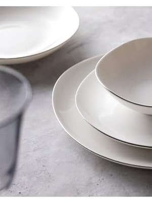 Bormio 6 Kişilik 24 Parça Yemek Takımı Beyaz-Silver