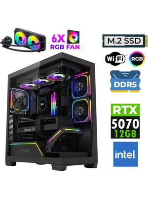 Xaser Jett X310 Intel I9 14900KF 32GB Ddr5 Ram 1tb M.2 Nvme SSD 12GB RTX5070 Sıvı Soğutmalı Oyuncu Bilgisayarı