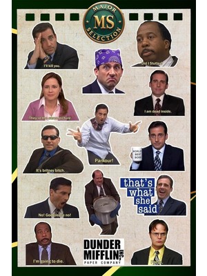The Temalı Seti 14 Adet – Dunder Mifflin, Meme Laptop & Ajanda