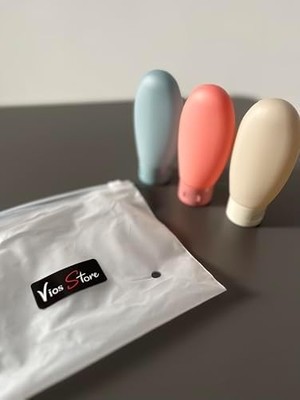 Travel Boy 60 ml Seyahat Tipi Şampuan Şişesi Seti – Sızdırmaz, Yeniden Doldurulabilir Silikon Kap – Tsa Uyumlu