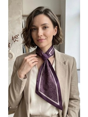 Purple Paisley Desen Kravat/fular